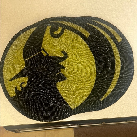 Beaded Witch and Moon Place Mats